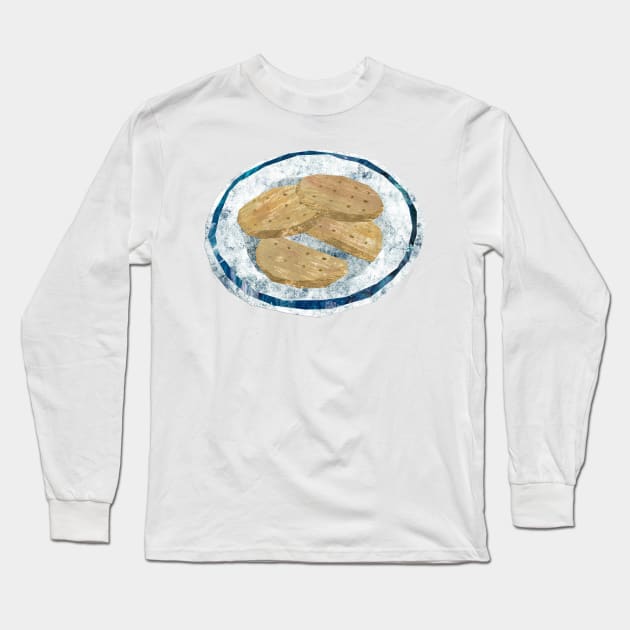 Plate of Biscuits (UK) Long Sleeve T-Shirt by Babban Gaelg